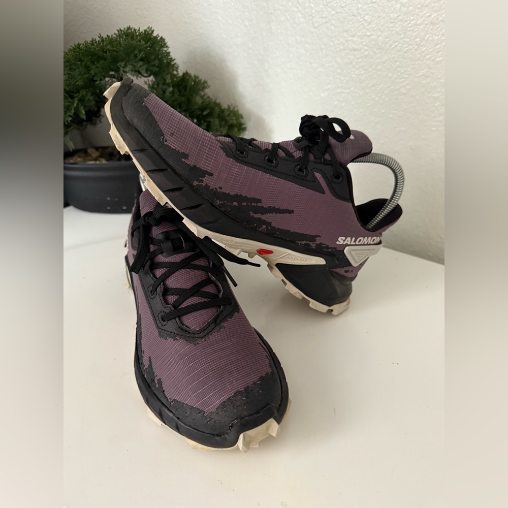 Salomon Alphacross 4 Women's Trail Shoes in Purple and Black - Picture 8 of 11